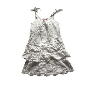 Calypso St. Barths girl’s white linen dress